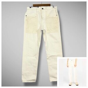 Helmut Lang Inside Out Oversized Boyfriend Jeans Womens 25 Ivory Cream‎ $345 NEW
